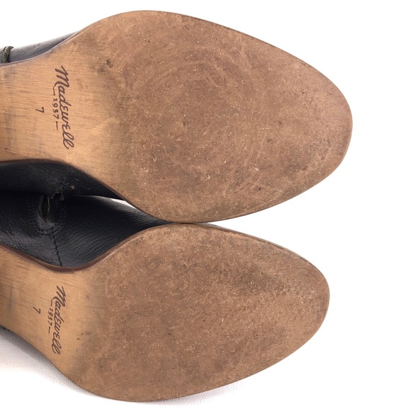 Madewell The Billie Black Leather Ankle Booties 7 - Picture 16 of 16